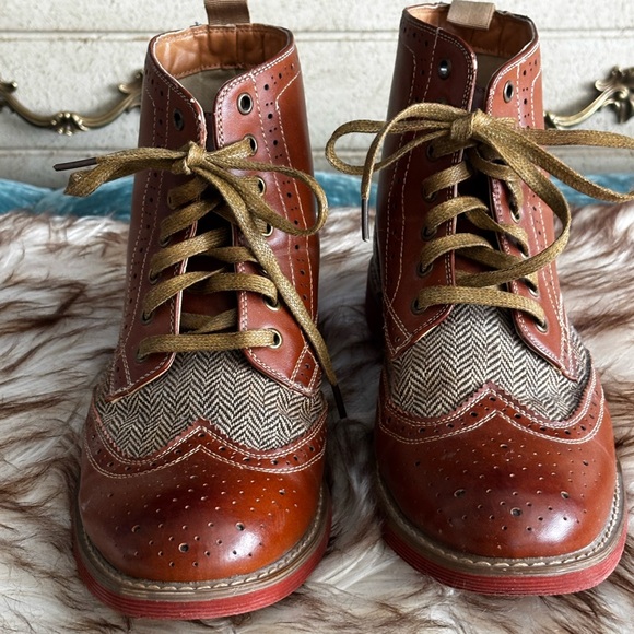 Faranzi Brown Leather Shoes